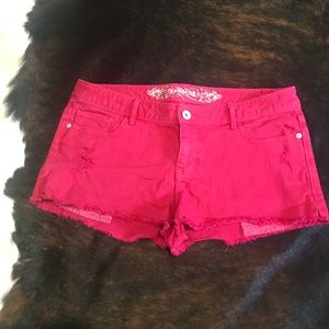 Express brand Fushia Jean Shorts